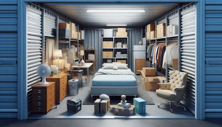 Image illustrating itmes that can be placed in a unit this size.