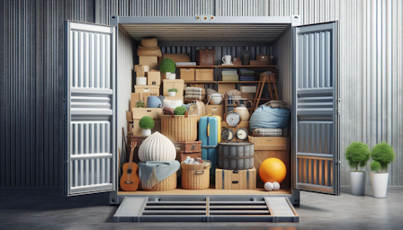 Image illustrating itmes that can be placed in a unit this size.